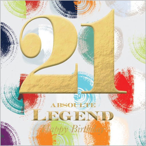 Picture of HAPPY BIRTHDAY 21 YEARS CARD